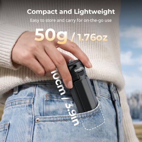 SMALLRIG One-Touch Open Mini Tripod for DJI Pocket 4P/4/3 for Insta360 Luna - color: Black