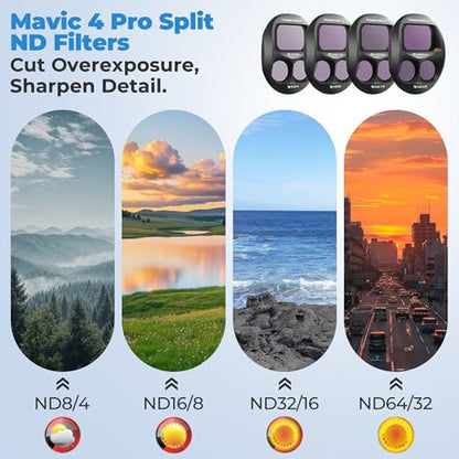 Freewell Mega 12 Pack ND, ND/PL, LPR, Glow Mist Filters for Mavic 4 Pro - style: MEGA-12PACK