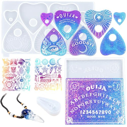 Spirit Board Planchette Silicone Mold Epoxy Resin Insert Film Pack of 5