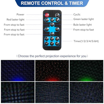 Outdoor RGB Laser Projector Lights 3 Color Starry Sky Firefly Effect - color: Style 2