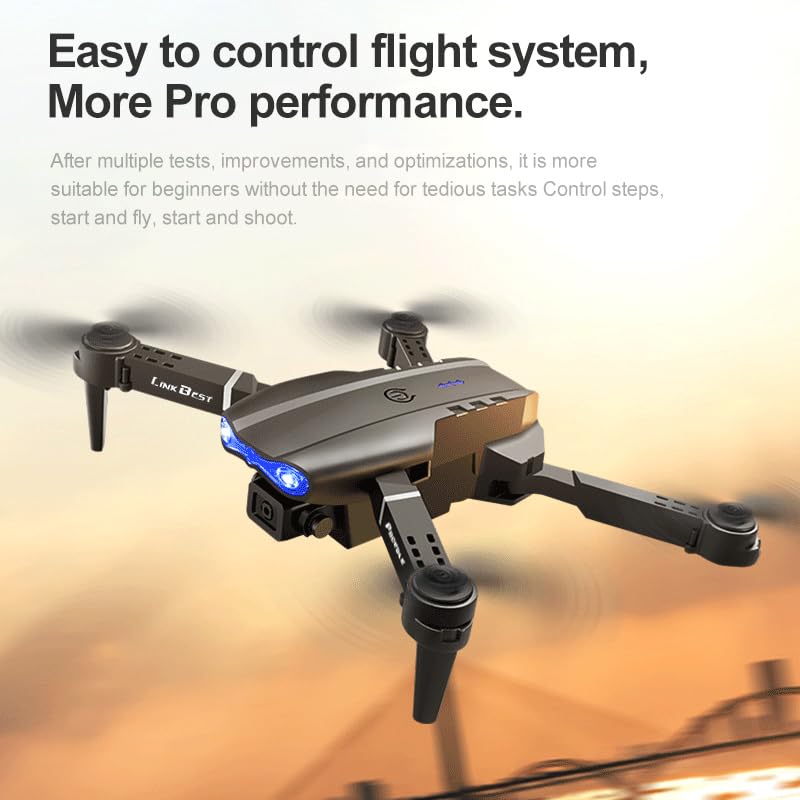 E99 Flagship Performance Edition Drone with 120° Wide-Angle 4K SD Camera, 90° Adjustable Lens, Optical Flow Hovering, App Path Planning, One-Click Take Off/Landing, Ideal for Beginners and Pros