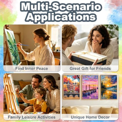 Kalonyth Plants Framed Paint by Numbers Kit for Adults Beginner 8x12 inch - color: Frame-OP-US13