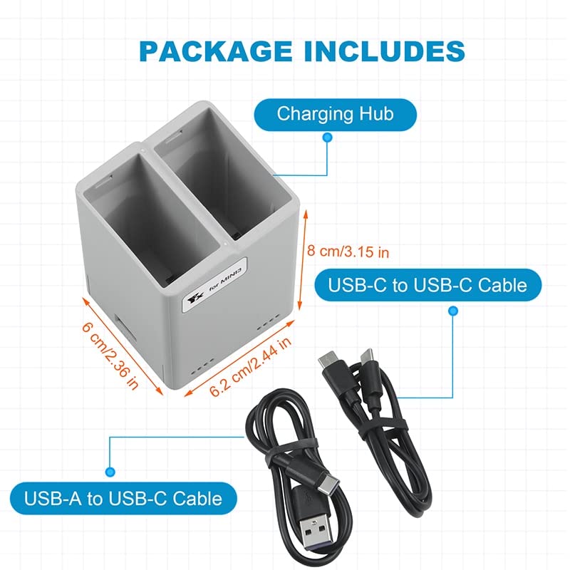 Two-Way Charging Hub for DJI MINI 3/3 PRO /4 PRO / 5 PRO Battery Charging Butler Drone Accessories