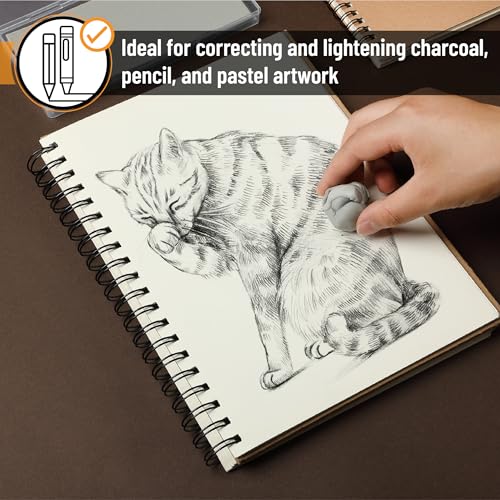 Mr. Pen- Large Kneaded Erasers, 2.75"x6.3", 4 Pack, Gray - color: Gray, size: 4 Pack, 6.3" x 2.75"