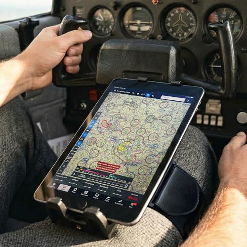 ProAviator Pilot Kneeboard for iPad & Phone (5-13"), 360° Rotating Aviation Mount with Adjustable Tilt, Fits iPad Pro, Air, Mini & Galaxy Tab - color: Kneeboard Strap