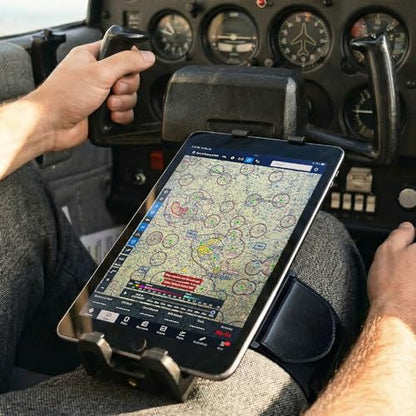 ProAviator Pilot Kneeboard for iPad & Phone (5-13"), 360° Rotating Aviation Mount with Adjustable Tilt, Fits iPad Pro, Air, Mini & Galaxy Tab - color: Kneeboard Strap