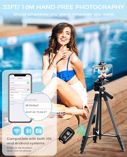 MACTREM 67" iPad Tripod Stand for Tablet Phone Camera with Remote Mount - color: Grey
