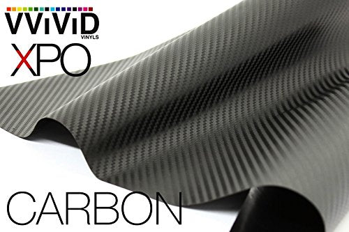 VViViD XPO Black Carbon Fiber Car Wrap Vinyl Roll Featuring Air Release Technology (10ft x 5ft) - size: 10ft x 5ft