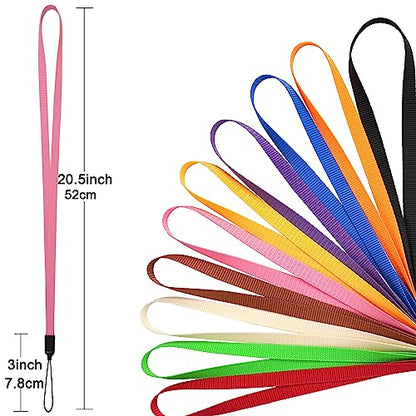 YOUOWO 10Pack Neck Multicolor Lanyards Flat(10 Colors - Combination 1) - color: 10 Colors - Combination 1