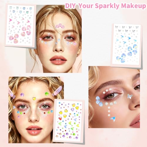 12Pcs Mermaid Scale Stencil Set Face Paint Stencil DIY Makeup Kit