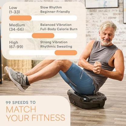 Lifepro HexaPlate Lite Compact Vibration Plate with Magnetic Acupoints - color: Black
