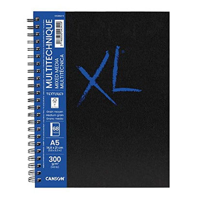 CANSON XL Textured Mixed Media 300gsm A5 Paper Pad 34 Sheets - style: A5 300GSM 34 SHEETS