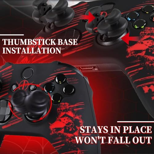 Silicone Skin Cover Sticker x 1 & Extender Grips x 2 for Xbox Series/One Controller Deapool
