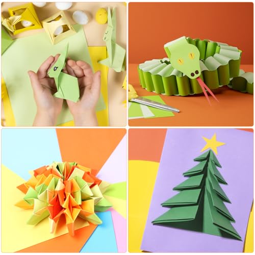 Opret Origami Paper Square Single Sided for Arts and Crafts Projects - size: 9.8 x 9.8 in