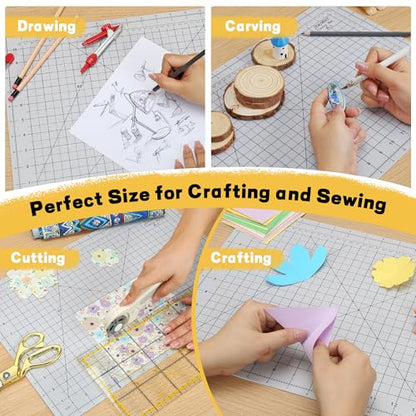 Self Healing Cutting Mat 18" x 12", A3 Double-Sided for Sewing & Quilting - color: Slate Gray, size: A3:18‘’x12‘’