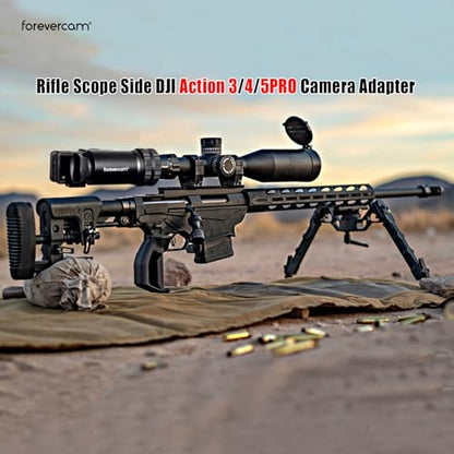 Forevercam Rifle Scope Camera Mount Adapter for DJI Osmo Action 3 4 5 Pro