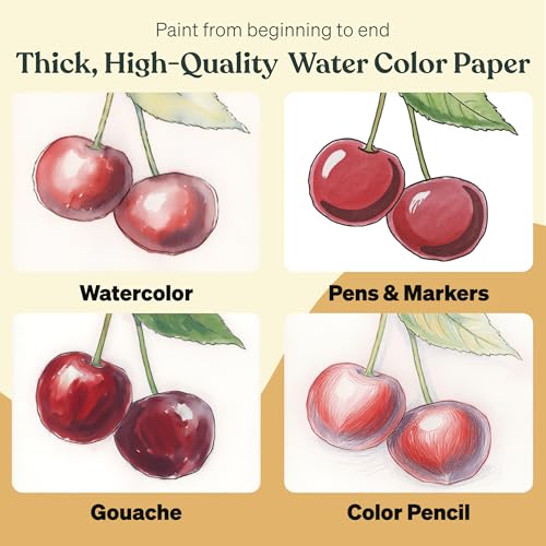 Tobios Mini Watercolor Workbook for Beginners & Adults – Pre-Sketched Book