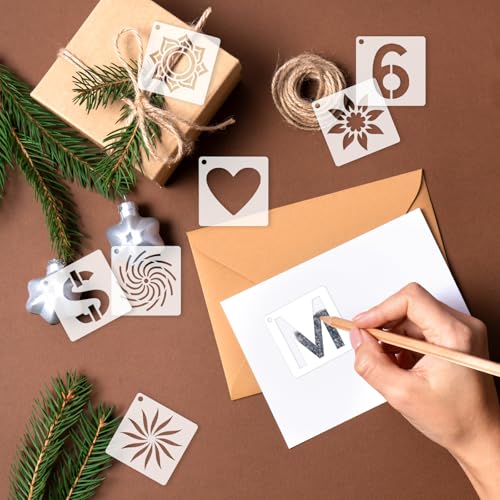 100 Pcs Small Stencils for Painting on Wood 2 x 2 Inches(Fireworks) - color: Fireworks
