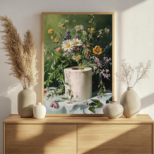 Mandun Bathroom Paint by Numbers Kit for Adults, 16x20 inch - color: Bathroom