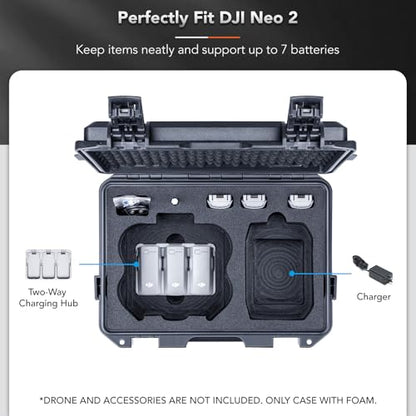 Lykus Titan N200 Waterproof Hard Case for DJI Neo 2 and RC-N3 Controller - size: Hard Case