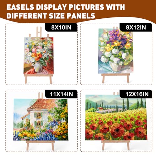 AROIC 8 Pack 15 Inch Wood Easels, Easel Stand for Painting Canvases - style: 15"-8p