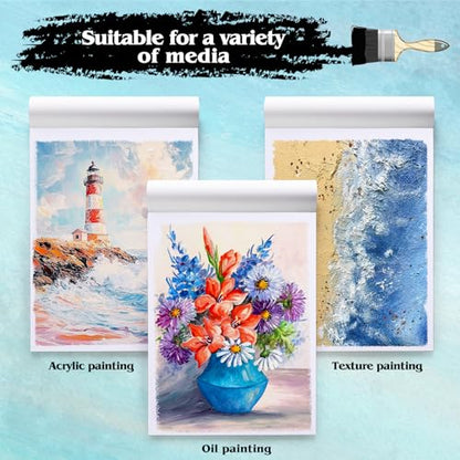 Prudiut Canvas Paper Pad 9x12 in, 25 Sheets, 200 GSM, Glue Bound - color: 9”x12”
