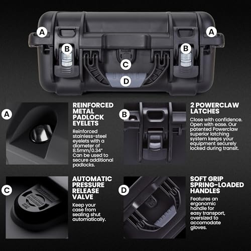 NANUK 915 DJI™ Mini 5 Pro Fly More Combo Plus - Waterproof Hard Case with Drone Foam Insert, Crushproof, Portable Travel Case, Made in Canada - Black (15.8" x 12.1" x 6.8") - color: Black