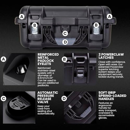 NANUK 915 DJI™ Mini 5 Pro Fly More Combo Plus - Waterproof Hard Case with Drone Foam Insert, Crushproof, Portable Travel Case, Made in Canada - Black (15.8" x 12.1" x 6.8") - color: Black