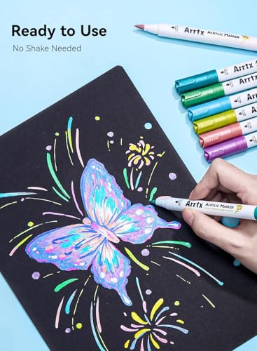 Arrtx Metallic Acrylic Paint Markers 30 Colors