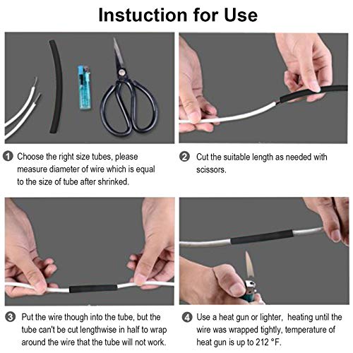 1.5 Inch Dia 3:1 Adhesive Heat Shrink Tubing, 4 ft, Black - size: 4FT (1.5", 1 Pack)