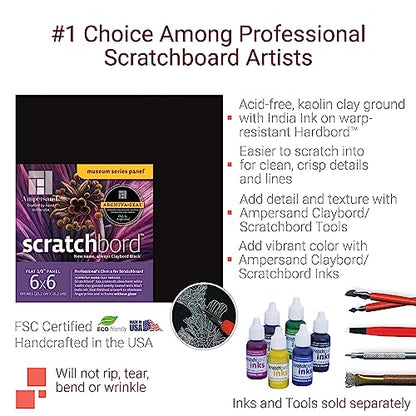 Ampersand Scratchbord | 14x18 | 1/8" Flat | Professional Scratch Art Panel - size: 14" x 18"