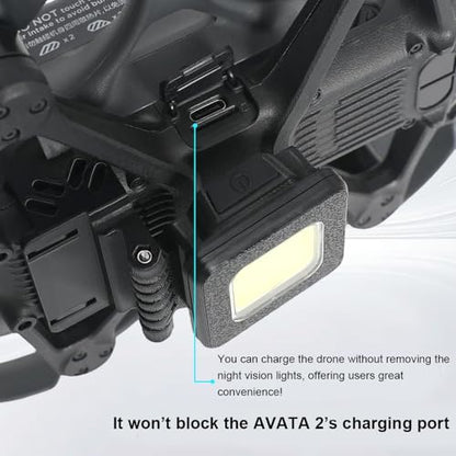 Rechargeable Night Flying Light for DJI AVATA 2, LED Navigation Light with 3-Mode& 180° Adjustment Night Flights Drone Protection Safety Flight