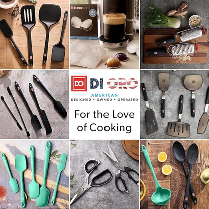 DI ORO Silicone Jar Spatula Set - 600F Heat Resistant, 5-Pc Mint - color: Mint