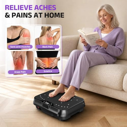 Bigzzia Vibration Plate Exercise Machine for Lymphatic Drainage & Fitness