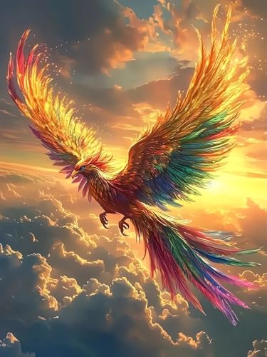 Phoenix Diamond Art Kits for Adults, 5D Diamond Painting Kits for Beginners - color: QY107
