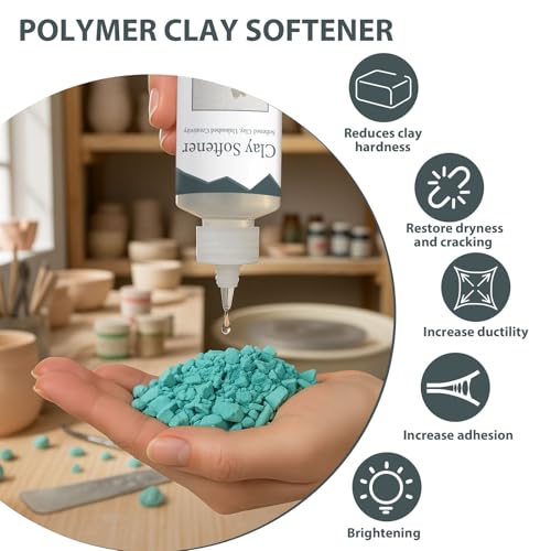 2 * 120ml Polymer Clay Softener,Revives Hardened Clay & Adds Shine