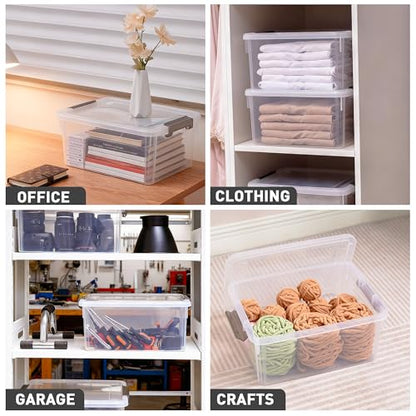 Citylife 17 QT Clear Storage Bins with Lids 1 Pack Plastic Storage Bins - size: 1 Pack-17QT-N