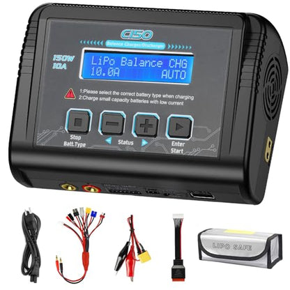 LiPo Charger, 150W 10A Fast Balance Battery Charger for RC Car Drone