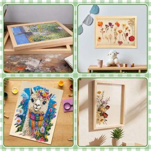 FSWCCK 5 Pack 11 x 14 inch Wood Panel Boards, Unfinished Wood Canvas Panels for Crafts, Painting Canvas, DIY Art Projects, Pouring, Arts Use with Oils, Acrylics - size: 11"X 14" 5 Pack