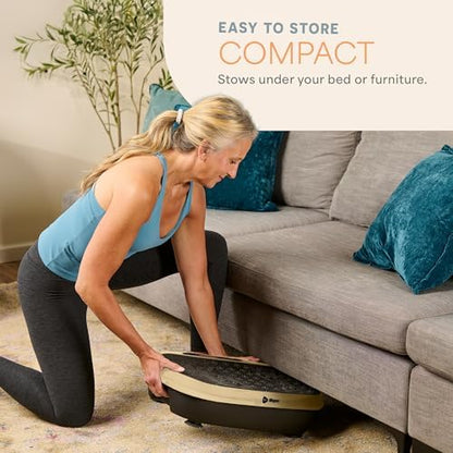 Lifepro HexaPlate Lite Compact Vibration Plate with Magnetic Acupoints - color: Light Gold