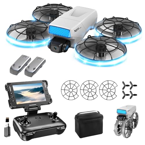 XJ2 Drone with Screen Remote Control, Obstacle Avoidance, 2 batteries.