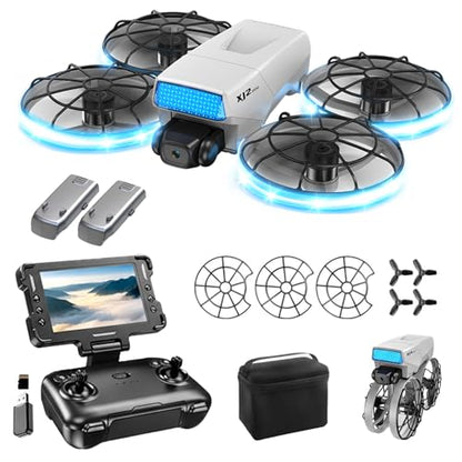XJ2 Drone with Screen Remote Control, Obstacle Avoidance, 2 batteries.