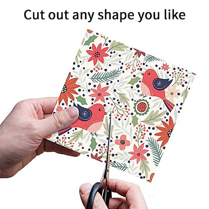 6x6" Cardstock Single Sided Scrapbooking,Craft Decorative Scrap Book Paper - color: 24sheets-flower bird