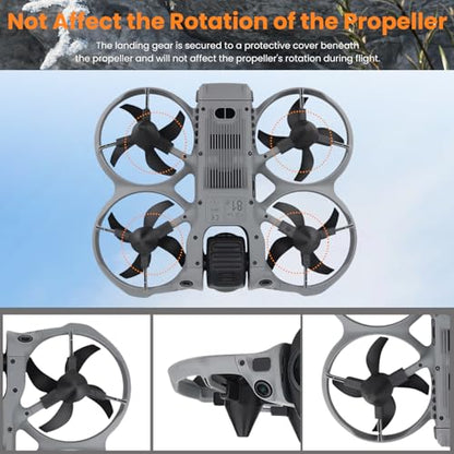 Landing Gear for DJI Avata 360 Drone, Height Increase Extended Legs, Anti-Scratch Protective Bracket, Quick Release Tripod Support, Drone Accessories (Black) - color: Black