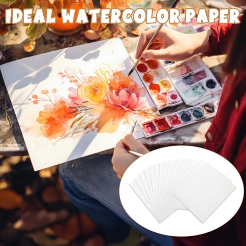 TecUnite 9 x 6 Inch 60 Sheets Watercolor Paper Pad Bulk - size: 9 x 6 inch