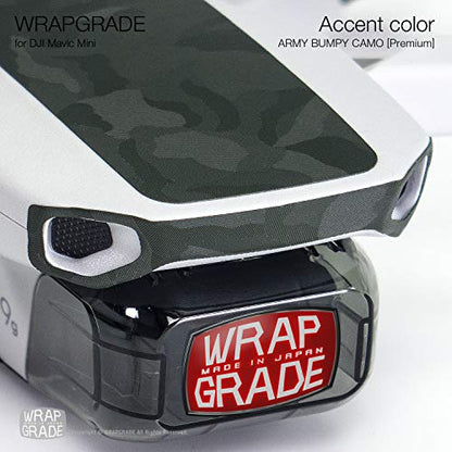 Wrapgrade Skin Compatible with DJI Mavic Mini & 2 SE & 4K | Accent Color (Army Bumpy CAMO) - color: Army Bumpy Camo