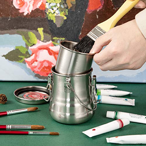 MyLifeUNIT Airtight Stainless Steel Paint Brush Cleaner, 13.5oz/Medium - size: Medium