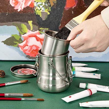 MyLifeUNIT Airtight Stainless Steel Paint Brush Cleaner, 13.5oz/Medium - size: Medium
