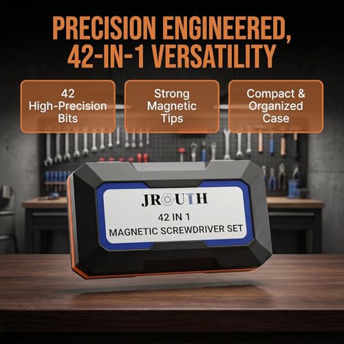 42-in-1 Magnetic Screwdriver Set, T-Handle Ratcheting Bits for Repair - size: 42-IN-1-Pro