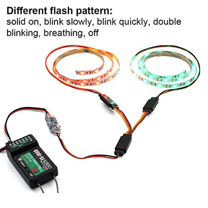 Remote Controlled LED Light Strip for RC Fixed Wing Airplane Flying Wing Plane AR Wing Drone Model Car Truck (Pack of 2) - size: 50 cm (Pack of 2)